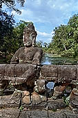 Preah Khan temple - west entrance of the fourth enclosure, the bridge lined by devas and asuras.